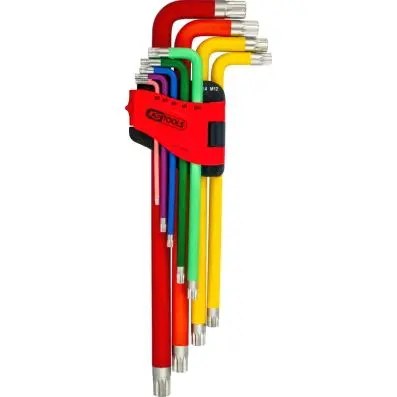 Spline key wrench set, XL, 9 pcs 