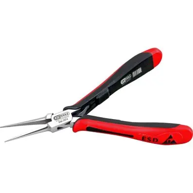 ESD long-nose pliers, straight, without cut, 150mm 