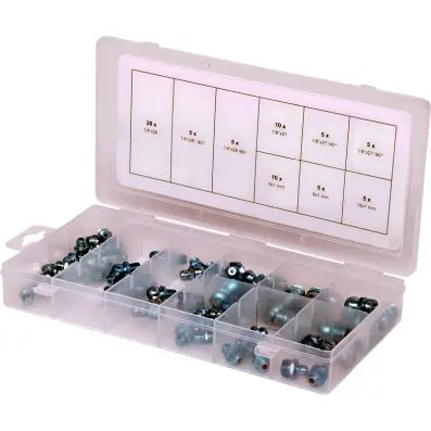 Greasing nipples assortment, metric & im perial, 70 pcs 