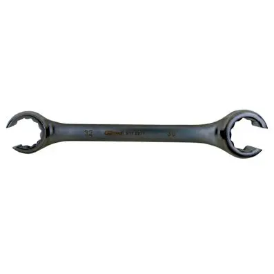 Open double ring spanner, offset, 19x21m m 