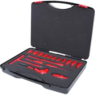 Insulated socket wrench set, 16 pcs, 3/8 " 