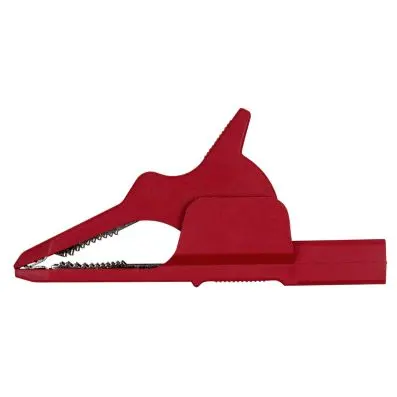 4,0 mm Crocodile clamp, red 