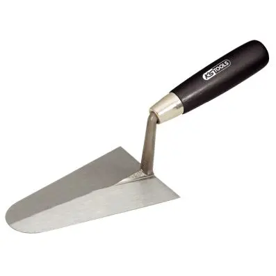 Gauging trowel, round, 200mm, with wood handle 