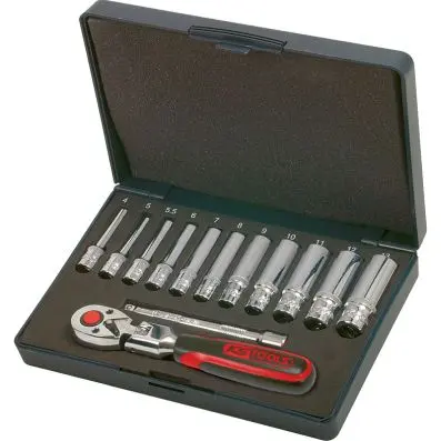 1/4" CHROMEplus Socket set, 13 pcs 