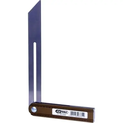 Adjustable square, with wooden leg 250mm 