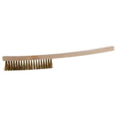 BRONZEplus Wire brush, tin bronze wire, crimped, 3 rows 