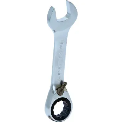 GEARplus combination ratcheting spanner, stubby, 14mm 