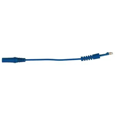 4.0 mm input socket on 4.0 mm test adapt er plug, round (blue) 