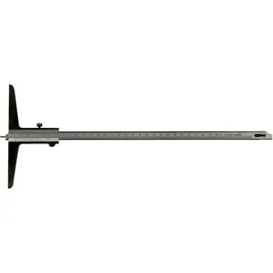 Depth vernier calliper with feeler pin, 0-200mm 
