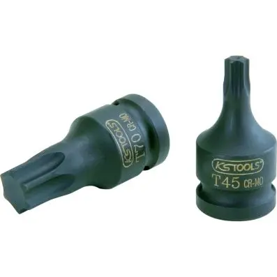 1/2" Impact socket for Torx screws, shor t, T80 