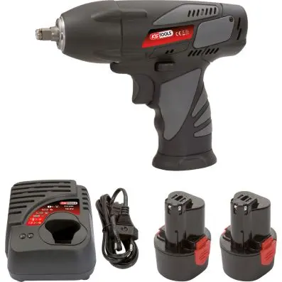 3/8'' Cordless impact wrench, 117Nm, 1.8 70 r.p.m., with 2 batteries and 1 charge 