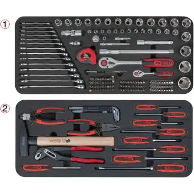 TOOLBOX universal system inserts for 2 s helves with 175 premium tools 