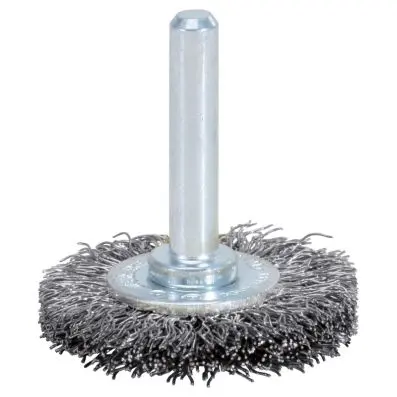 Rust free steel wire brush disc 0,3mm, Ø 30mm 