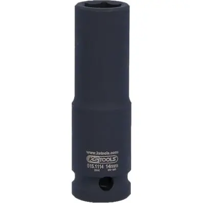 1/2" Hexagon impact socket, deep, 14mm 