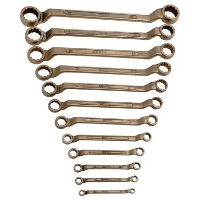 BRONZEplus Double ended ring spanner off set set 12 pcs 6-32mm 