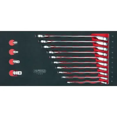 SCS GEARplus ratchet combination spanner set, 14 pcs, 1/3 system insert 