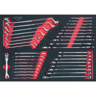 SCS CHROMEplus wrench set, 37 pcs, 1/1 s ystem insert 