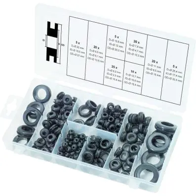 Rubber grommets assortment, 110 pcs 