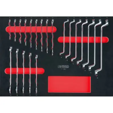 SCS wrench set, 21 pcs. in 1/1 system in set 