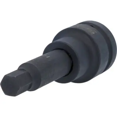 1" impact bit socket, hexagon, long, 17m m 