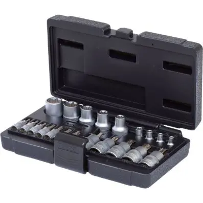 1/4"+1/2" Torx-Socket set, 21 pcs 