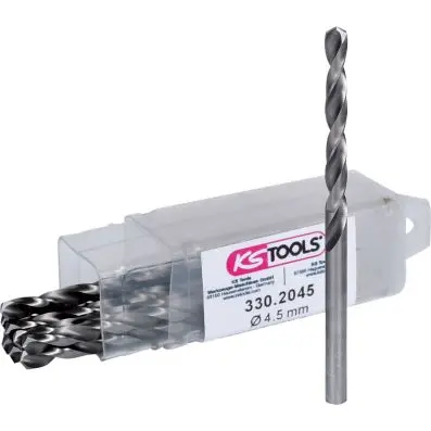 HSS-G twist drill, pack of 10, 4,5mm 