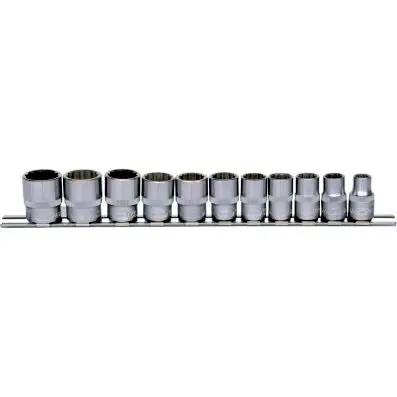 3/8" 12 point socket set, 11 pcs 