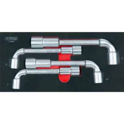 SCS Pipe head wrench set, 4 pcs, 1/3 sys tem insert 