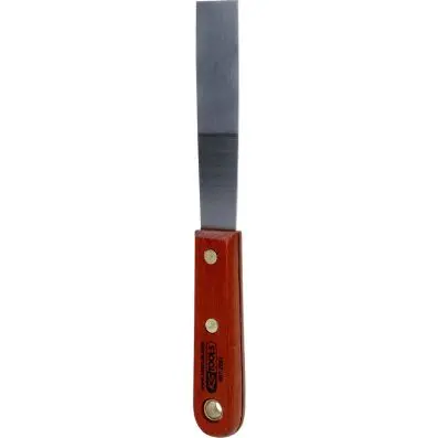 STAINLESS STEEL scraper, 25mm, wooden ha ndle 