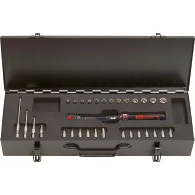 1/4" ERGOTORQUE®precision torque wrench set with reversible ratchet head, 5-25Nm 