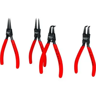 Circlip pliers set, 10-25 mm, 4 pcs 