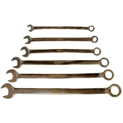 BRONZEplus Combination spanner set, extr a long 10 pcs 10-32mm 
