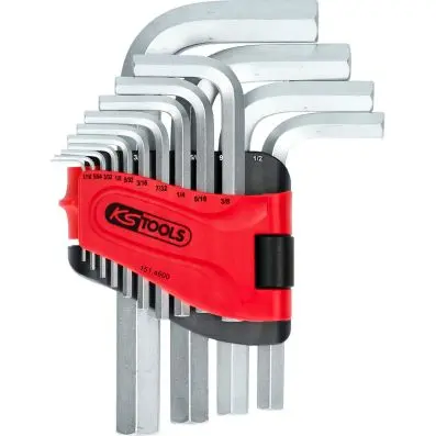 Hexagon key wrench set in a folding hold er,14 pcs1/16"-3/4" 