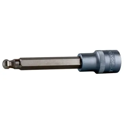Hex bit socket,ball ended,long,1/2",12mm 