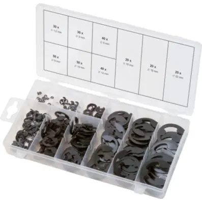 E-Ring circlips assortment, Ø1,5-22mm, 3 00 pcs 