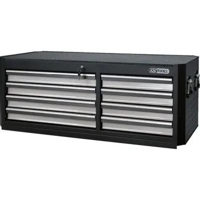 MASTERline large tool cabinet top chest, with 8 drawers black/silver 