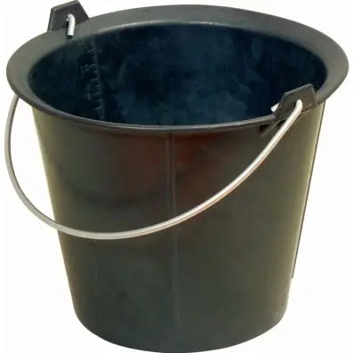 Solid rubber bucket, 12l, very flexible 