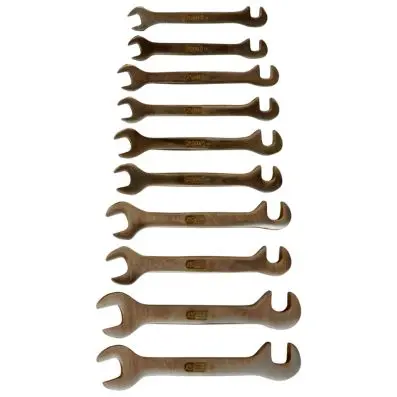BRONZEplus Double open ended spanner set small, 10 pcs 
