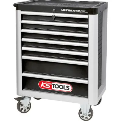 ULTIMATEline tool cabinet,with 7 drawers ,black/silver 