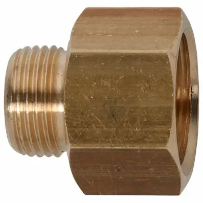 Brass reducing nipple, G3/8"AG x G1/2"IG 