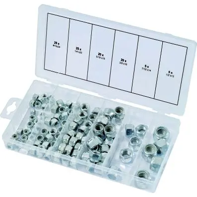 UNC self-tightening nuts assortment, 100 pcs 