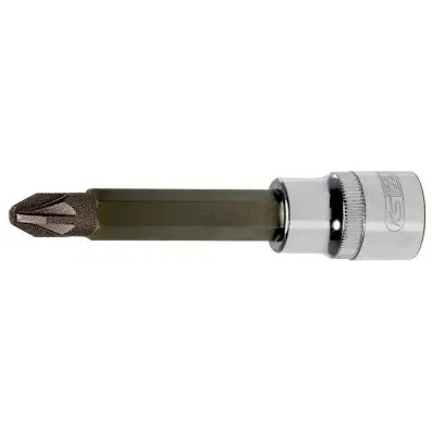 1/2" CHROMEplus Bit socket, long, PZ2 