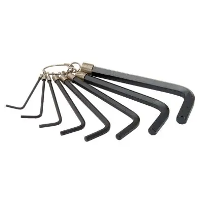 Hexagon key wrench set on a ring, 8 pcs2 -10mm 