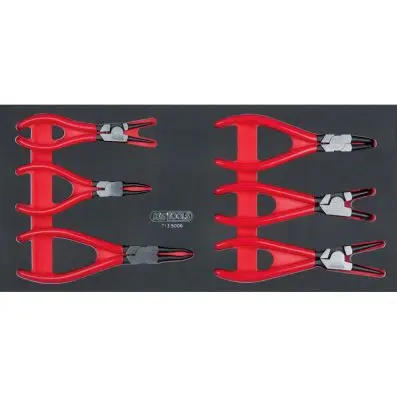 SCS Circlip pliers set, 6 pcs, 1/3 syste m insert 