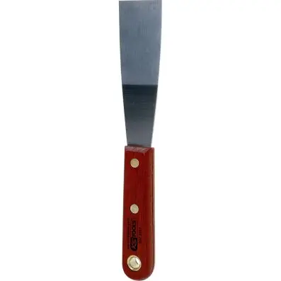 STAINLESS STEEL scraper, 38mm, wooden ha ndle 
