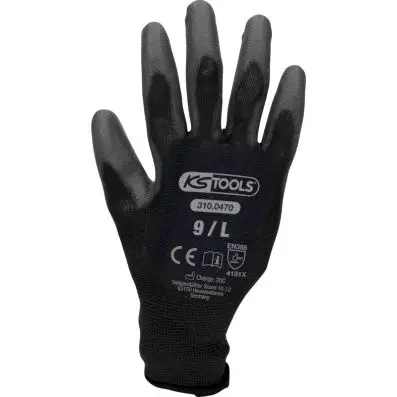 Gloves, micro fine, black, 12 pair, 9 