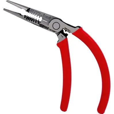 5-in-1 crimping pliers with bent handle 