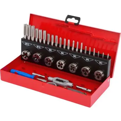 HSS tap and die set, 32 pcs 