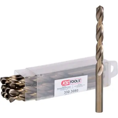 HSS-G Co 5 twist drill, pack of 10, 8,0m m 