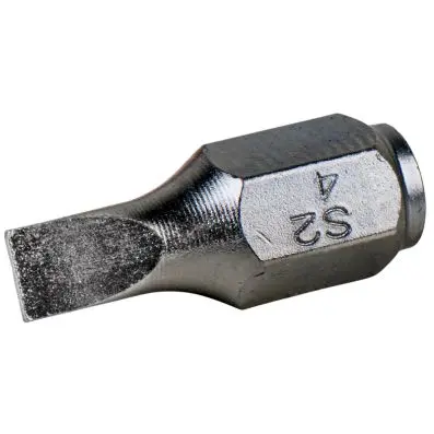 1/4” mini bit for slotted screws 4.0 mm, 18 mm 